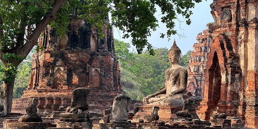 Tempel i Ayutthaya i Thailand