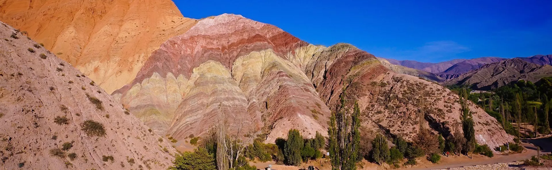 Utsikt over Cerro de los Siete Colores, Argentina
