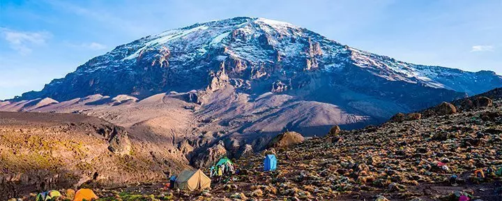 Utsikt til Kilimanjaro fra Machame-ruten