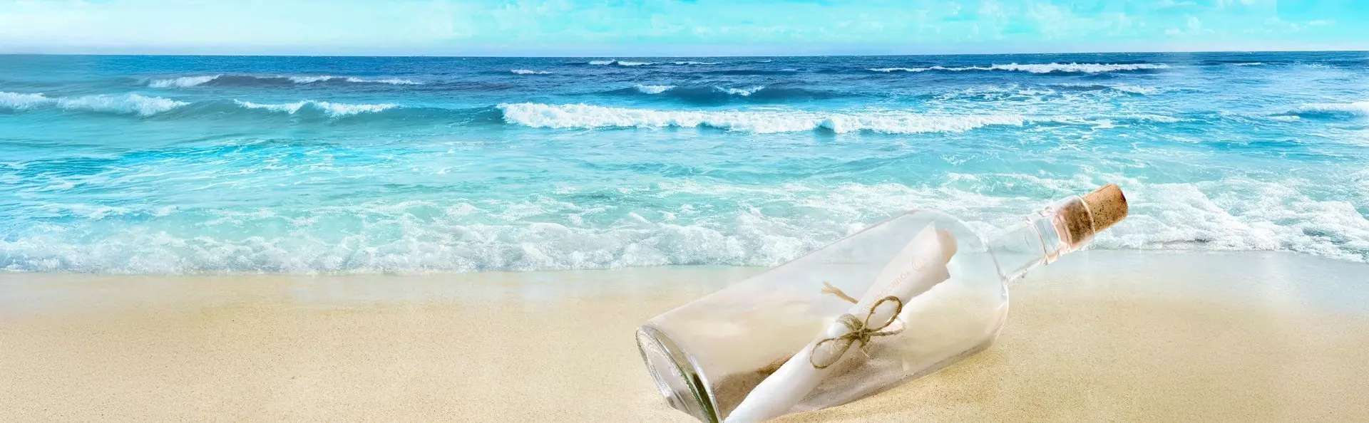 Flaskepost ved vannkanten