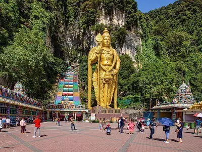 Batu Caves utenfor Kuala Lumpur, hovedstaden i Malaysia