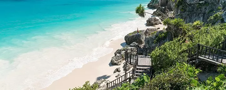Stranden i Tulum, Mexico