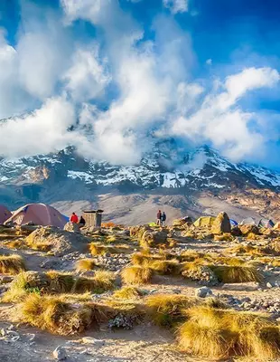 Karanga-leiren på Machame-ruten