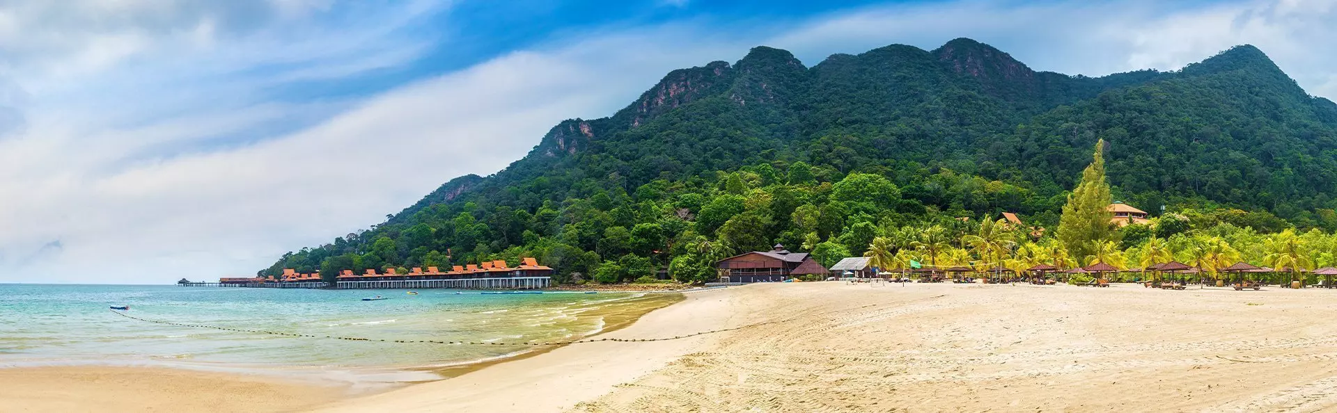 Pantai Kok Beach på øya Langkawi i Malaysia